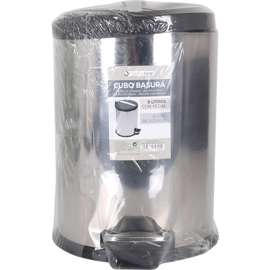 CUBO BASURA METAL C/PEDAL 9LTS CONFORTIME image 1