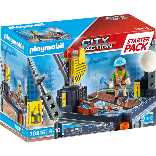 PLAYMOBIL CITY STARTER PACKCONSTRUC.GRÚA image 0