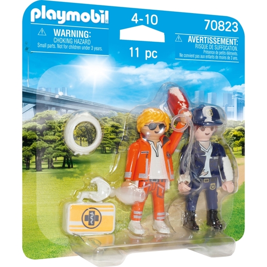 PLAYMOBIL DUO PACK DOCTOR Y POLICÍA image 0