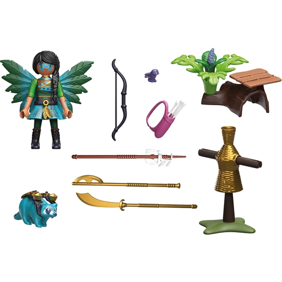 PLAYMOBIL AYUMA STARTER PACK KNIGHT FAIRY CON MAPACHE image 1