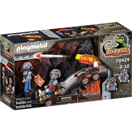 PLAYMOBIL DINO MINE CARRO DE COHETES image 0