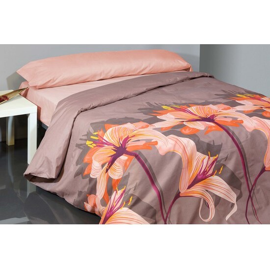 JUEGO FUNDA NÓRDICA ESTAMPADO SALOME 90 CM SALMÓN image 0