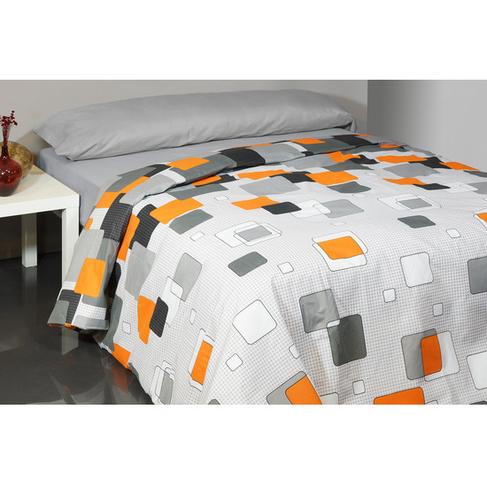 JUEGO FUNDA NÓRDICA ESTAMPADO OPAL 135 CM GRIS image 0