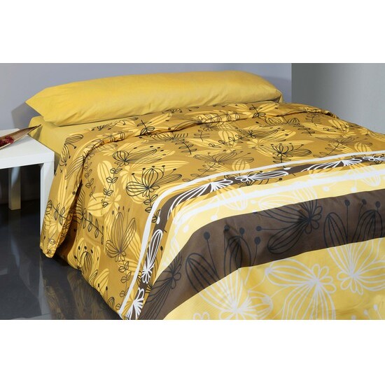 JUEGO FUNDA NÓRDICA ESTAMPADO ASPEN 90 CM AMARILLO image 0