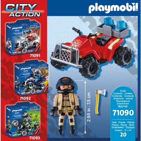 PLAYMOBIL ACTION BOMBEROS - SPEED QUAD image 3