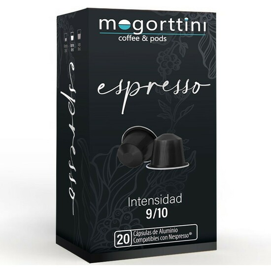 ESPRESSO MOGORTTINI, 20 CÁPSULAS ALUMINIO COMPATIBLES CON NESPRESSO image 0