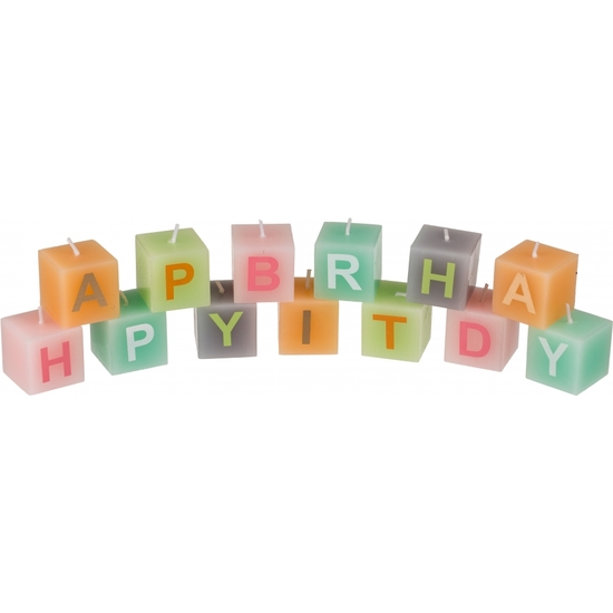 SET 13 VELAS DADO HAPPY BIRTHDAY 40X3CM image 0