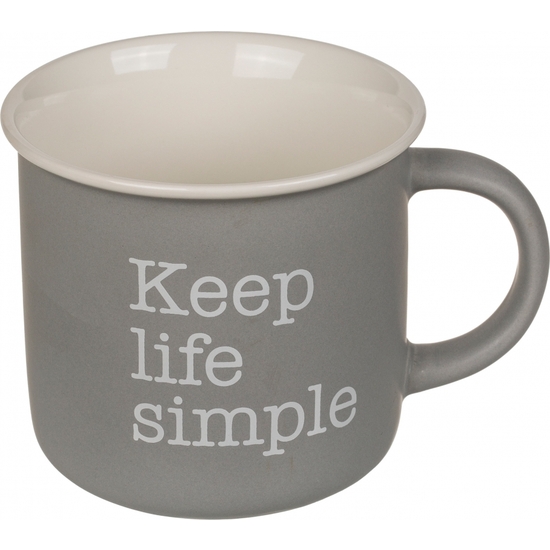 TAZA MUG GIGANTE9X9 KEEP LIFE SIMPLE2COL image 1