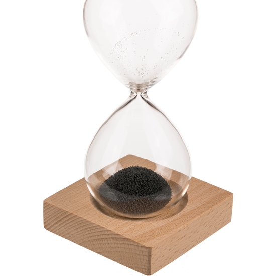 RELOJ DE ARENA MAGNÉTICO BASE MADERA16CM image 3