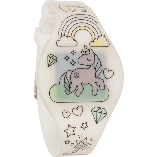 RELOJ DIGITAL LUZUNICORNIO DECORAB.BLTER image 0