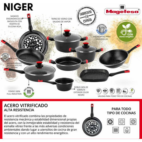 MAGEFESA COLECCIÓN NIGER BANDEJA HORNO 40 EN ACERO ESMALTADO VITRIFICADO, APTO INDUCCIÓN Y LAVAVAJILLAS image 2