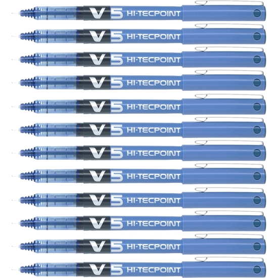 PACK 12 ROTULADOR PILOT V5 AZUL image 1