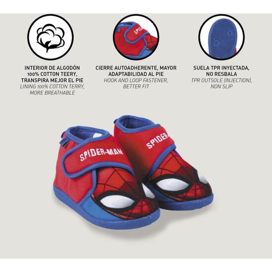 ZAPATILLAS DE CASA MEDIA BOTA SPIDERMAN RED image 4