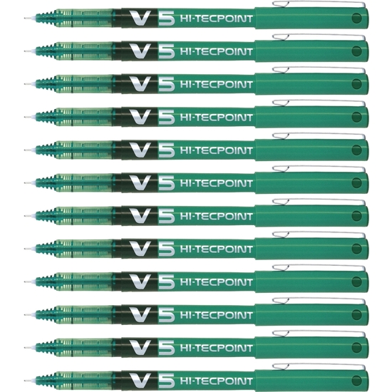 PACK 12 ROTULADOR PILOT V5 VERDE  image 1