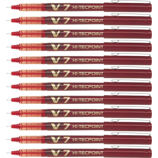 PACK 12 ROTULADOR PILOT V7 ROJO image 1