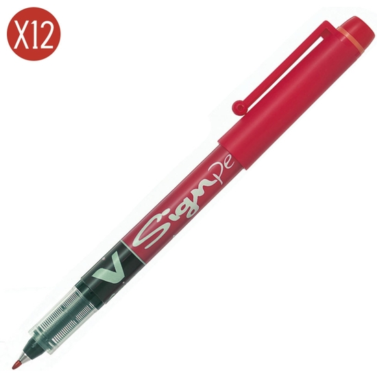 PACK 12 ROTULADOR PILOT SIGNPEN ROJO image 0