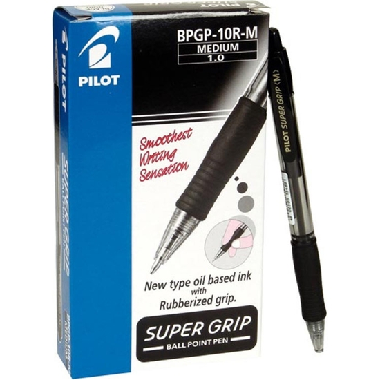 PACK 12 BOLÍGRAFO PILOT SÚPER GRIP NEGRO image 0