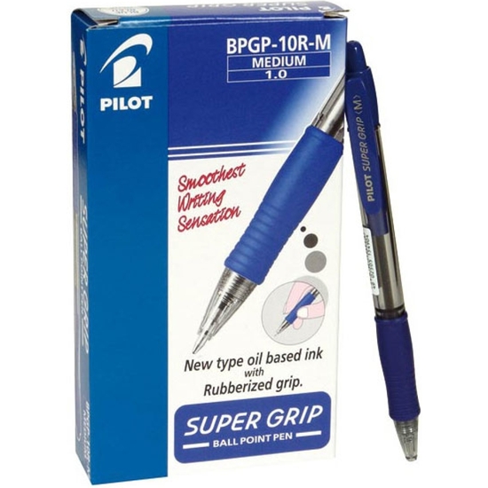 PACK 12 BOLÍGRAFO PILOT SÚPER GRIP AZUL image 0