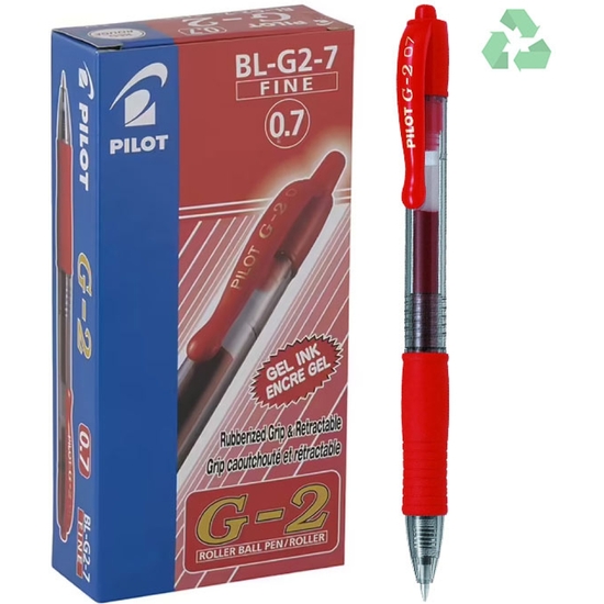 PACK 12 BOLÍGRAFO PILOT G2 ROJO image 0