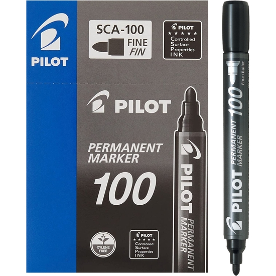 PACK 12 ROTULADOR PILOT PERMANENTE NEGRO image 0