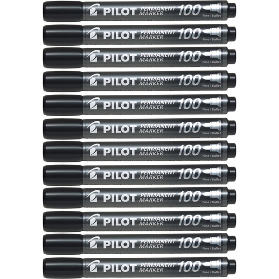 PACK 12 ROTULADOR PILOT PERMANENTE NEGRO image 1