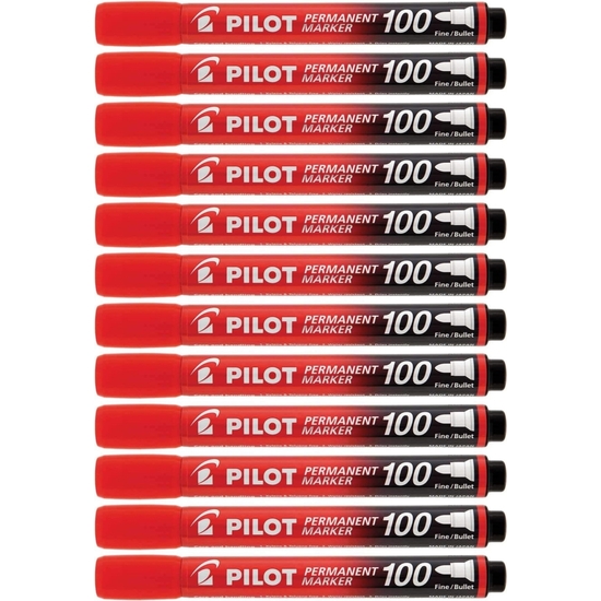 PACK 12 ROTULADOR PILOT PERMANENTE ROJO image 1