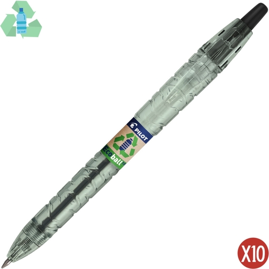 PILOT C/ 10 BOLÍGRAFO ECOBALL NEGRO  image 0