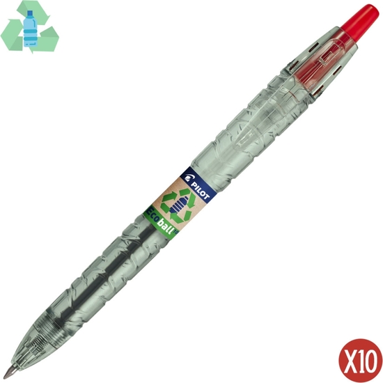 PILOT C/ 10 BOLÍGRAFO ECOBALL ROJO  image 0