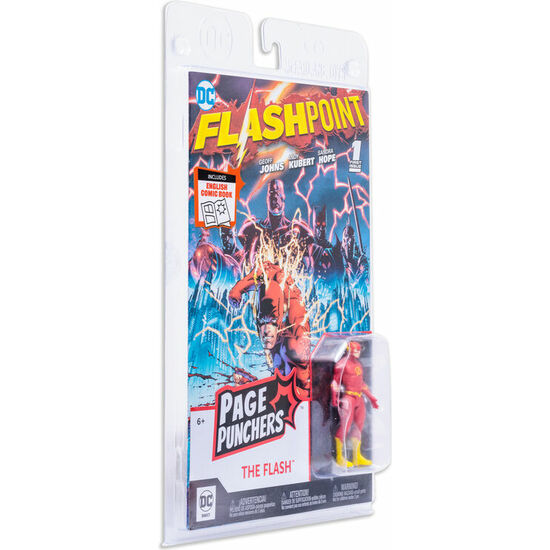 FIGURA THE FLASH + COMIC FLASHPOINT DC COMICS 7CM image 1