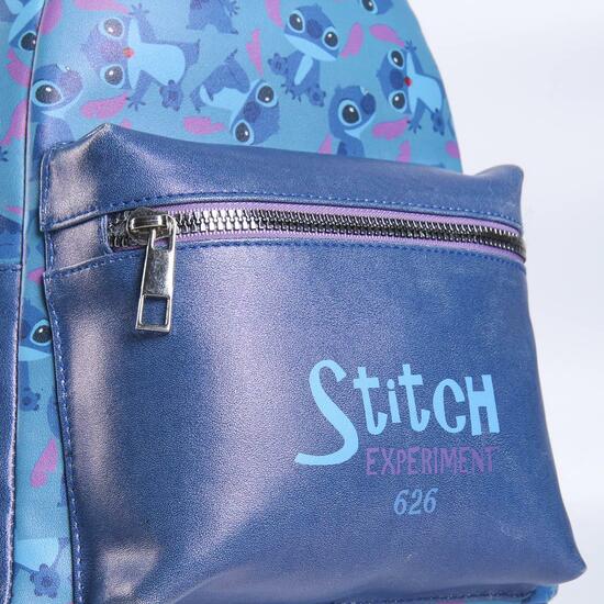 MOCHILA CASUAL MODA POLIPIEL STITCH BLUE image 4