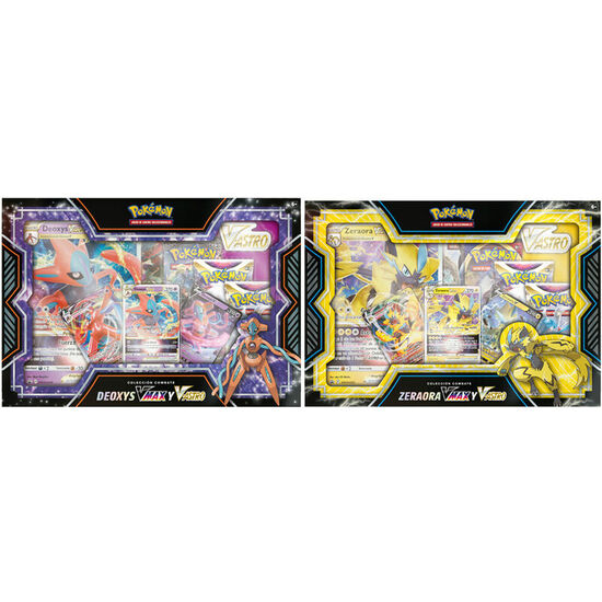 PACK 6 BLISTERS JUEGO CARTAS COLECCIONABLES DEOXYS VMAX & ZERAORA VMAX POKEMON SURTIDO image 0