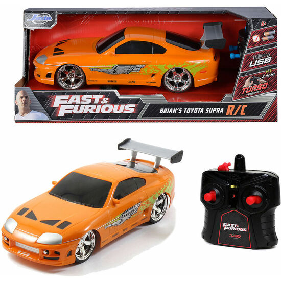 COCHE RADIO CONTROL TOYOTA SUPRA NARANJA 1995 FAST AND FURIOUS image 0