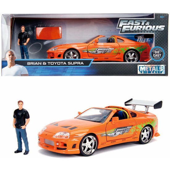 SET FIGURA BRIAN + COCHE TOYOTA SUPRA FAST AND FURIOUS image 0