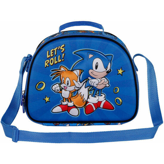 BOLSA PORTAMERIENDAS 3D LETS ROLL SONIC THE HEDGEHOG image 0