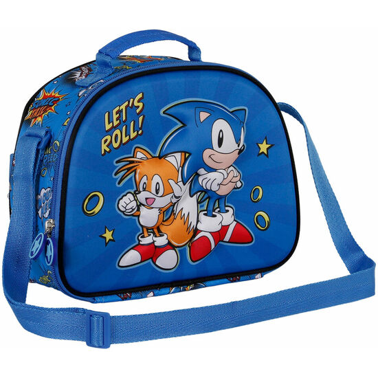 BOLSA PORTAMERIENDAS 3D LETS ROLL SONIC THE HEDGEHOG image 1