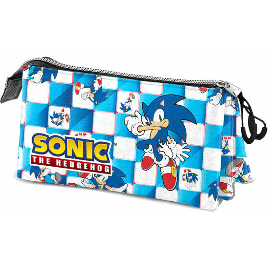 PORTATODO BLUE LAY SONIC THE HEDGEHOG TRIPLE image 0