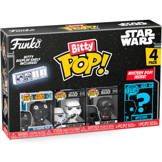 BLISTER 4 FIGURAS BITTY POP STAR WARS DARTH VADER image 0