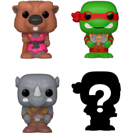 BLISTER 4 FIGURAS BITTY POP TORTUGAS NINJA SPLINTER image 1