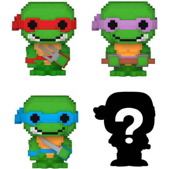 BLISTER 4 FIGURAS BITTY POP TORTUGAS NINJA BLIT image 1