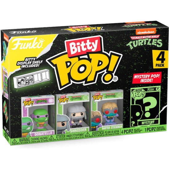 BLISTER 4 FIGURAS BITTY POP TORTUGAS NINJA DONATELLO image 0