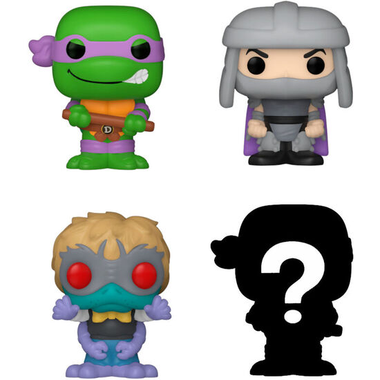 BLISTER 4 FIGURAS BITTY POP TORTUGAS NINJA DONATELLO image 1