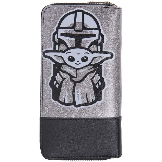 CARTERA TARJETERO POLIPIEL THE MANDALORIAN GRAY image 1