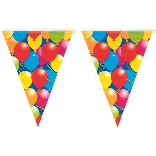 TIRA 11 BANDERINES GLOBOS PARA FIESTAS image 0