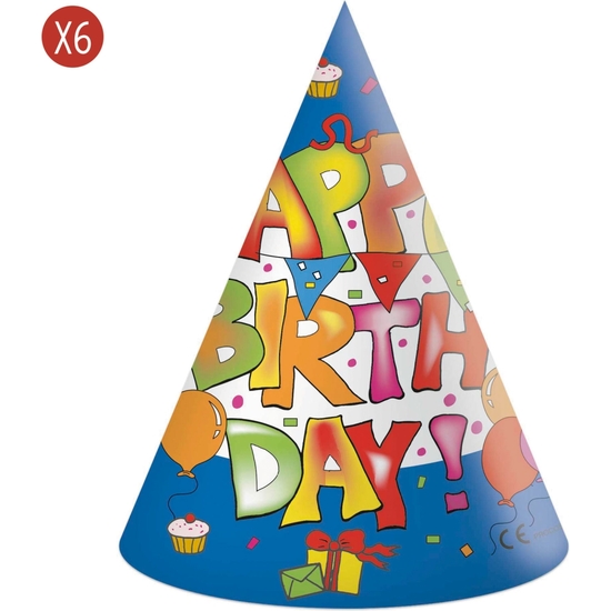 PACK 6 GORROS KOKLIKO HAPPY BIRTHDAY image 0