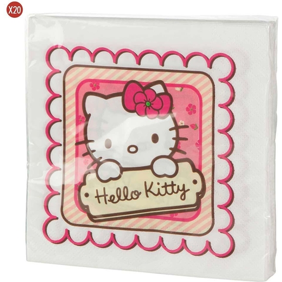 PACK 20 SERVILLETAS 2 CAPAS HELLO KITTY  image 0