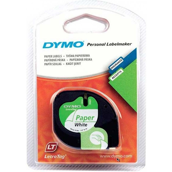 DYMO CINTA LETRATAG PAPEL BLANCO 4MMX12M image 1