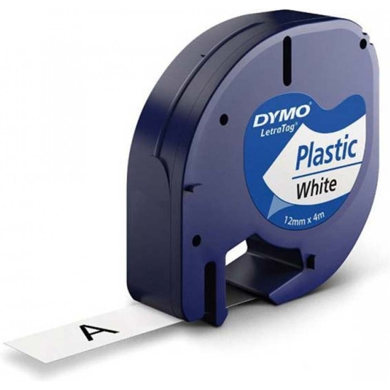 DYMO CINTA LETRATAGPLASTIF.BLANCO4MMX12M image 0
