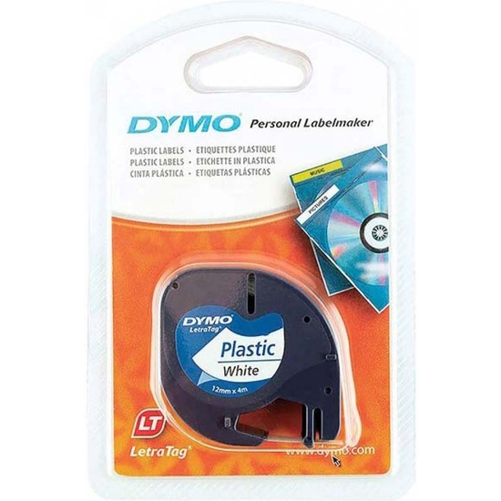 DYMO CINTA LETRATAGPLASTIF.BLANCO4MMX12M image 1