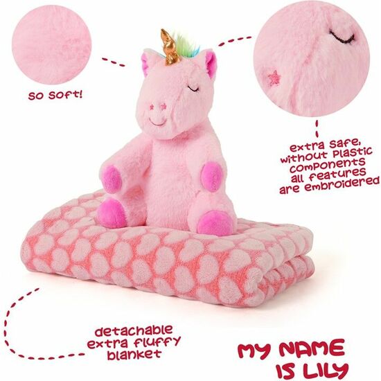 PELUCHE + MANTA SUAVE UNICORNIO LILY 22CM image 2