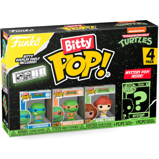 BLISTER 4 FIGURAS BITTY POP TORTUGAS NINJA LEONARDO image 0